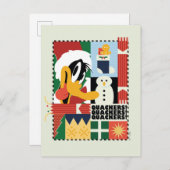 ルーニー・トゥーン™ ダフィー・ダック™ ホリデー・クァッカース シーズンポストカード (正面/裏面)