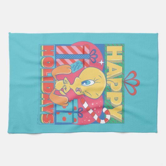 ルーニー・トゥーン™ | TWEETY™ クリスマスおめでとう キッチンタオル (横)