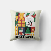 ルーニーTUNES™バグBUNNY™ホリデーバッジ クッション (裏面)