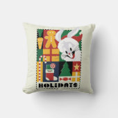 ルーニーTUNES™バグBUNNY™ホリデーバッジ クッション (正面)