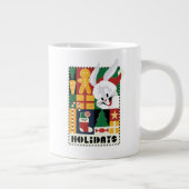 ルーニーTUNES™バグBUNNY™ホリデーバッジ ジャンボコーヒーマグカップ (右)