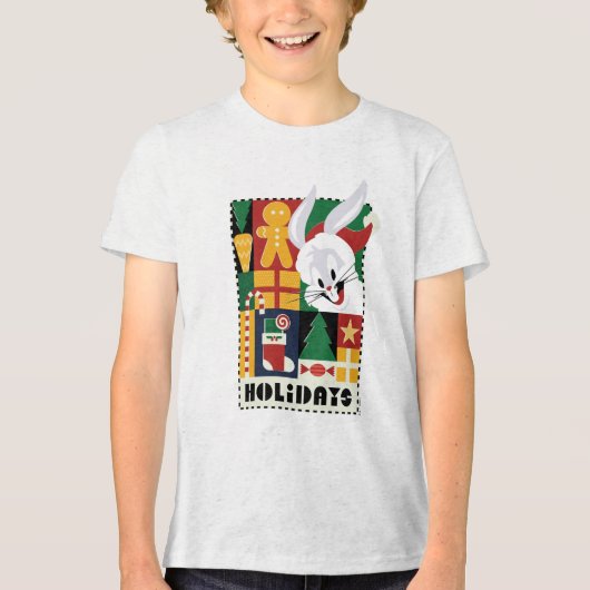 ルーニーTUNES™バグBUNNY™ホリデーバッジ トライブレンドＴシャツ (正面)