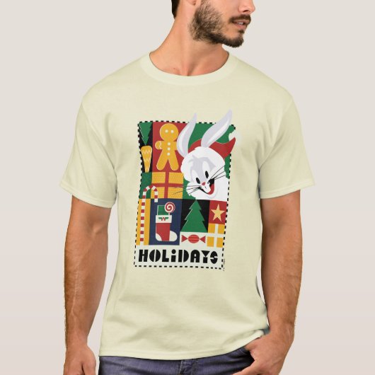 ルーニーTUNES™バグBUNNY™ホリデーバッジ Tシャツ (正面)