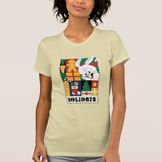 ルーニーTUNES™バグBUNNY™ホリデーバッジ Tシャツ (正面)