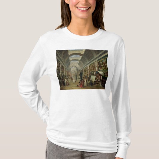 ルーバーの壮大なギャラリーの眺め、1796年 Tシャツ (正面)