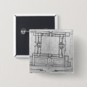ルーバーの東の建物のために設計して下さい 缶バッジ (正面&裏面)