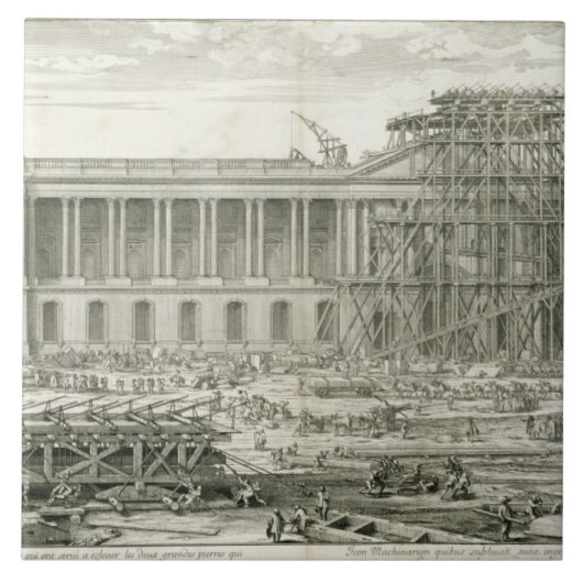 ルーバーの正面玄関の建物、パリ タイル (正面)