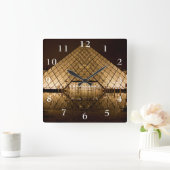 ルーバーピラミッド スクエア壁時計 (ホーム)