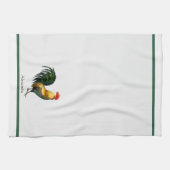 ルーパーソナライズされたカラフルターのヴィンテージ水色 キッチンタオル (横)