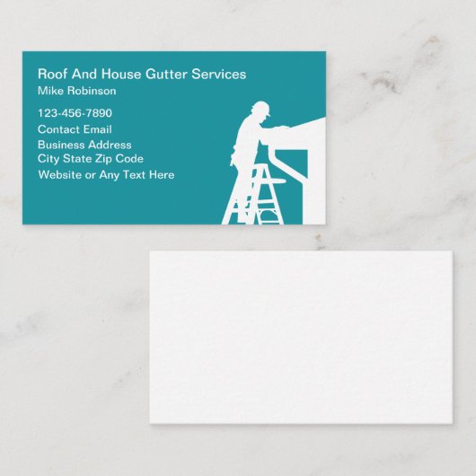 ルーフィングアンドハウスガターズテーマ建築 名刺 (正面/裏面)