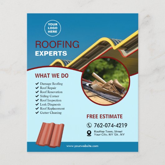 ルーフィングサービスカスタムフライヤー チラシ (正面)