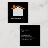 ルーフィングサービスブラックコアスクエアビジネスカード スクエア名刺 (正面/裏面)