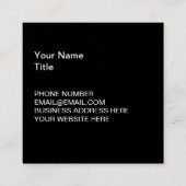 ルーフィングサービスブラックコアスクエアビジネスカード スクエア名刺 (裏面)