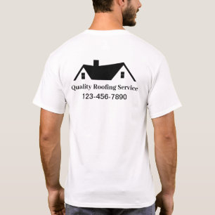 ルーフィングサービスロゴのワークシャツ Tシャツ