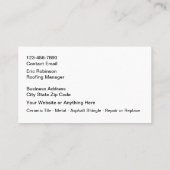 ルーフィングモダンサービス名刺デザイン 名刺 (裏面)