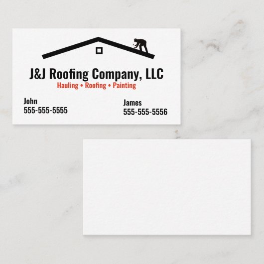 ルーフィング会社名刺 名刺 (正面/裏面)