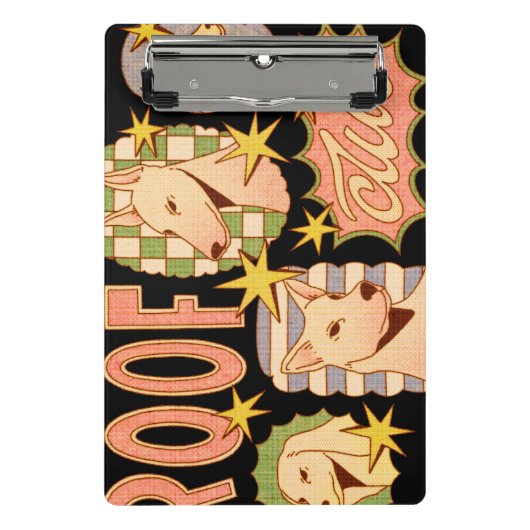 ルーフクラブ/ドッグイラスト ミニクリップボード (正面)