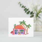 ルーフストライプのハウスハガキ ポストカード (スタンド正面)