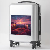ルーフトップビートとサンセットスイーツ シール (スーツケース)