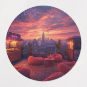 ルーフトップビートとサンセットスイーツ ラベル (デザイン2)