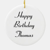 ルーフトップピジョンカスタム誕生日 セラミックオーナメント (裏面)