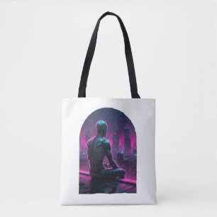 ルーフトップ・アンドロイド・シティ・ゲイズ・Tシャツ トートバッグ