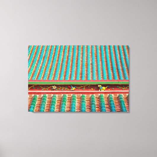 ルーフ詳細オブサウスプトゥオテンプル キャンバスプリント (正面)