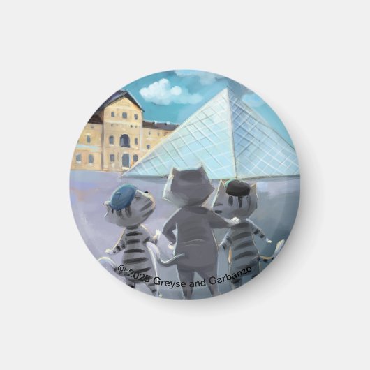 ルーブル円磁石（様々なサイズ） マグネット (正面)