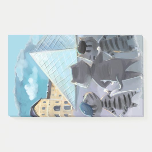 ルーブル注記10" x 6" ポストイット (正面)