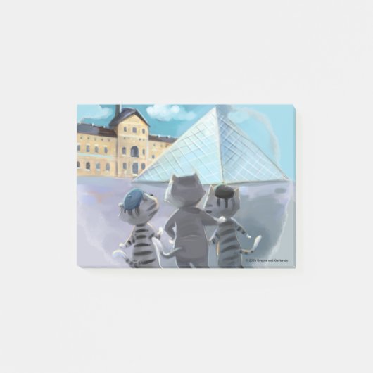 ルーブル注記4" x 3" ポストイット (正面)