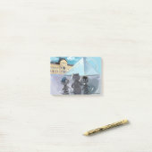 ルーブル注記4" x 3" ポストイット (デスク上)