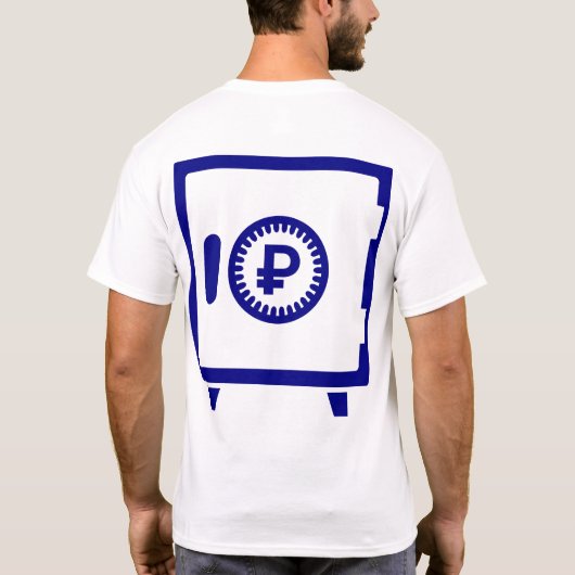 ルーブル記号付き金庫 Tシャツ (裏面)