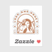 ループと蜂蜜は銅のロゴシールを表す シール (シート)