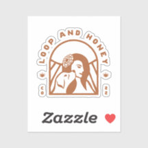 ループと蜂蜜は銅のロゴシールを表す