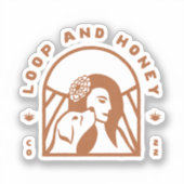 ループと蜂蜜は銅のロゴシールを表す シール (正面)