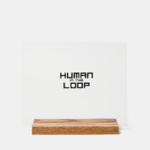 ループに人間 Minimalist Technical マウスパッド アクリルサイン (正面)
