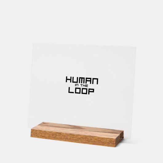 ループに人間 Minimalist Technical マウスパッド アクリルサイン (傾斜)