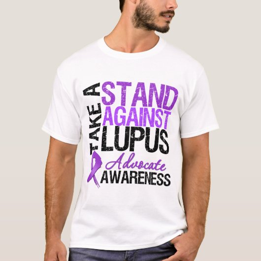 ループスに対する立場を取って下さい Tシャツ (正面)