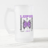 ループスの認識度の蝶 フロストグラスビールジョッキ (左)