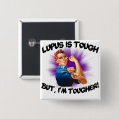 ループスは堅いです… しかし私はより堅いです 缶バッジ (正面&裏面)