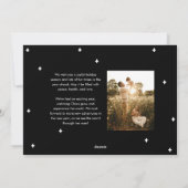 ループデループの花飾り付きフォント写真 シーズンカード (裏面)