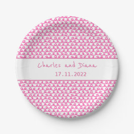 ループデループホットピンク ペーパープレート