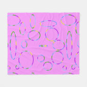 ループモダンピンクマゼンタフリースブランケット フリースブランケット (正面(横))