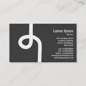 ループライン - 空の青に対するブラック 名刺 (裏面)