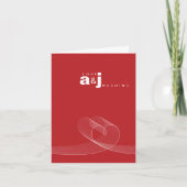 ループラブラインズホワイト結婚式招待状カード 招待状 (正面)