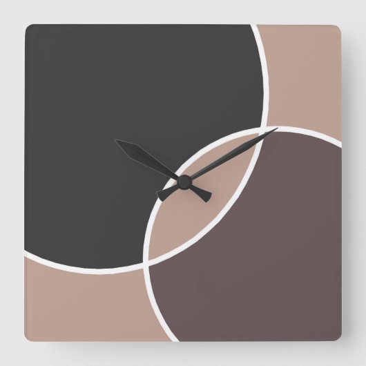 ループ円 スクエア壁時計 (正面)