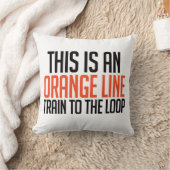 ループ枕へのオレンジライン列車 クッション (ブランケット)