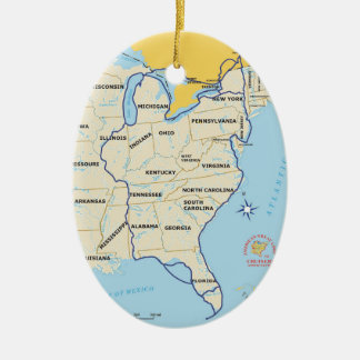 ループ素晴らしマップオーナメント セラミックオーナメント