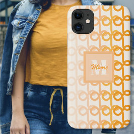 ループ線 – オレンジグラデーション色の電話ケース iPhone 11 ケース
