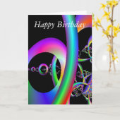 ループ誕生日カード カード (黄色い花)